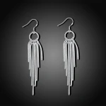 Wholesale Latest Design White Angel Wings hollowed Feather Earrings jewelry High Quality Silver Plating Drop women Earring