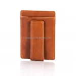 Wholesale Low Price Excellent Handcraft Cheap Leather Money Clip