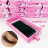 wholesale matte black lash extensions 0.03 individual cashmere eyelash extensions supplies private label  lash trays