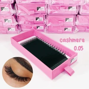 wholesale matte black lash extensions 0.03 individual cashmere eyelash extensions supplies private label  lash trays