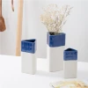 wholesale modern handmade table white and blue wedding decorative nordic flower vases ceramic vase for home decor