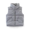 Wholesale new design Cheap Price children&#039;s pure color winter warm waistcoat for kids