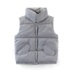 Wholesale new design Cheap Price children's pure color winter warm waistcoat for kids