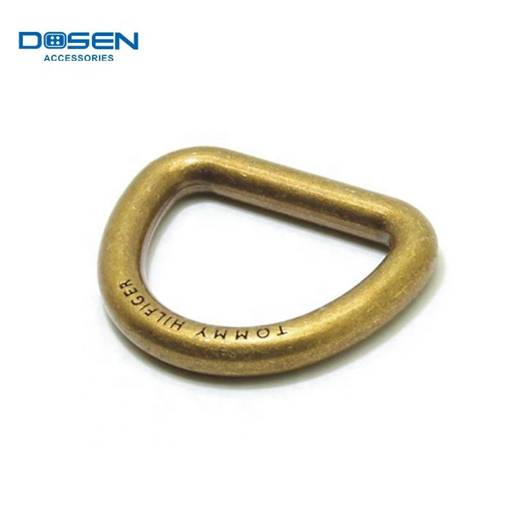 Wholesale OEM, ODM 30mm Zinc Alloy Brass metal D ring belt buckle For  garment bags
