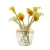 Import Wholesale Simple Style Gold And Clear Pumpkin Shaped Glass Vase For Flower Arrangement from China