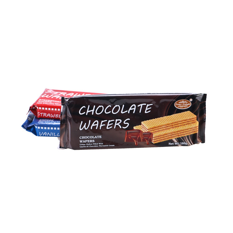 wholesale strawberry chocolate coconut flavor wafers mini wafer biscuits