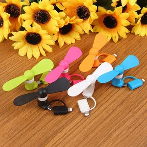 Wholesale Summer Promotional 2 In 1 Portable Mobile Phone USB Mini Fan