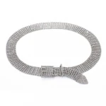 Wholesale waist chain fashion Rhinestone inlay buckles belt European  Women Accessories Belt Crystal Rhinestone Fancy Bling Belt