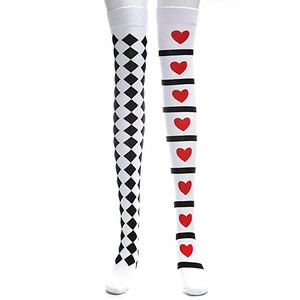 Wholesale  Women&#39;s Cosplay Dance Party Red Heart Tights Stockings Costumes