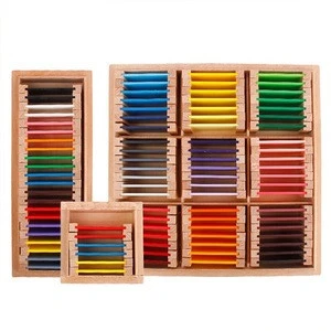 wholesale wood early learning kids colorful Sensory teaching aids wooden montessori educational toys