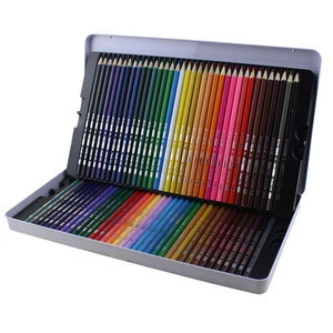 Wholesaler professional 72 colors rainbow oil based pencils color pencil in iron box