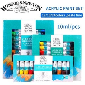 Winsor&amp;Newton Professional Acrylic Paints Set 12/18/24/36Colors 10ML Drawing Painting Pigment Set acrylic paint set 12