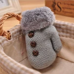Winter Baby Boy girl gloves Cotton kids full finger mittens Leaf Warm rope children solid gloves
