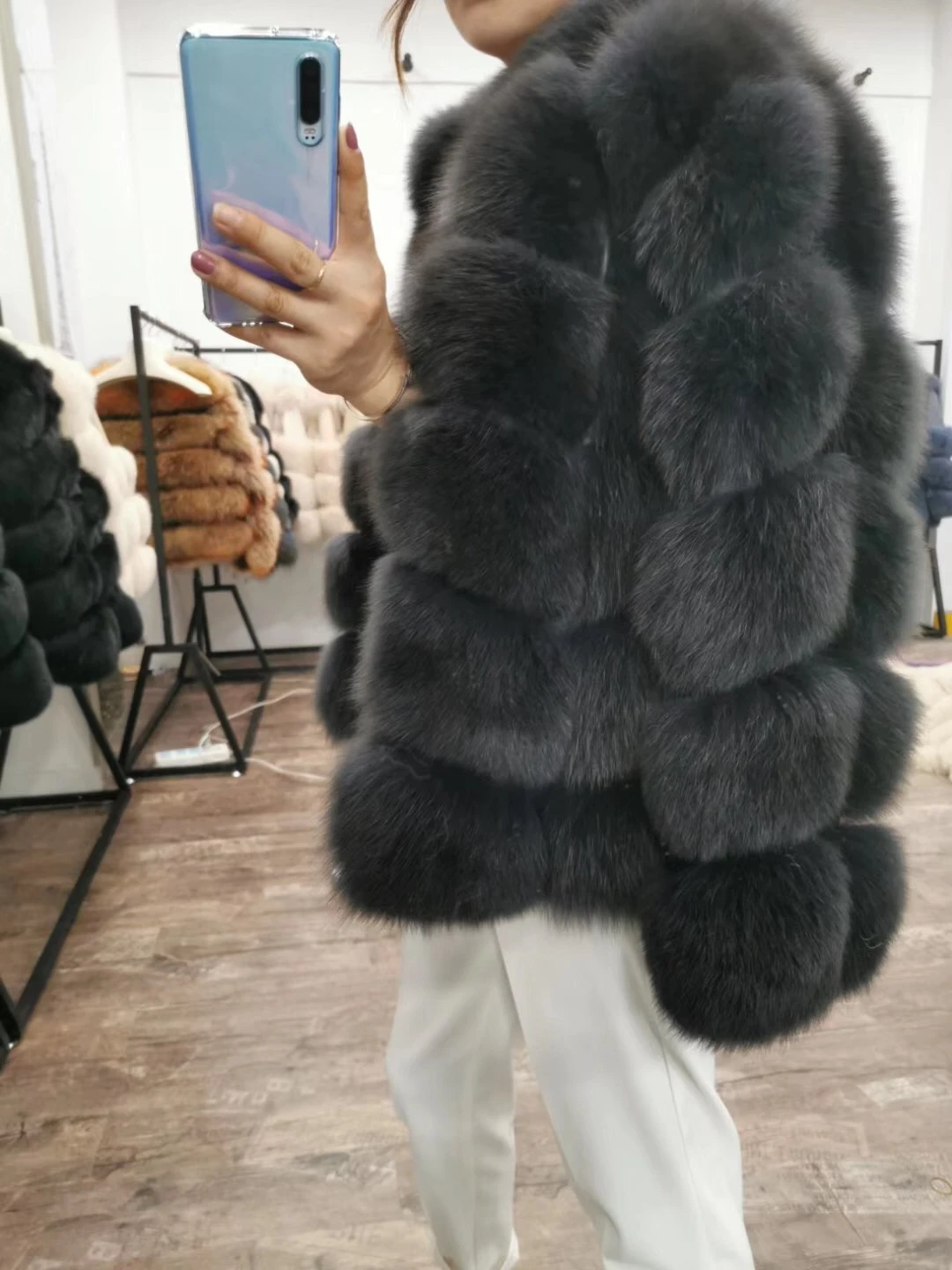 winter factory direct sales fashion women super soft warm real fox fur coat