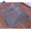 Wire mesh container heavy-duty rigid rolling collapsible wire mesh container with caster