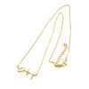 women accessories gold plated stainless steel heartbeat charm necklace