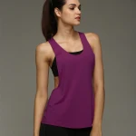Women Ribbed Cropped Low Armhole Activewear Gym Tank Top Girls Fitness Sleeveless Athletic Fitted Workout Summer WomensSinglets