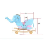 Wood Plush Elephant Rocking Horse Kids Ride on Rocking Chair Horse Toy