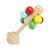 Import wooden baby toy rattle wood natural safe nontoxic wholesale kids craft baby rattle from China