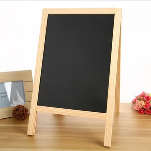 wooden folding  blackboard cleanable wooden chalkboard with stand