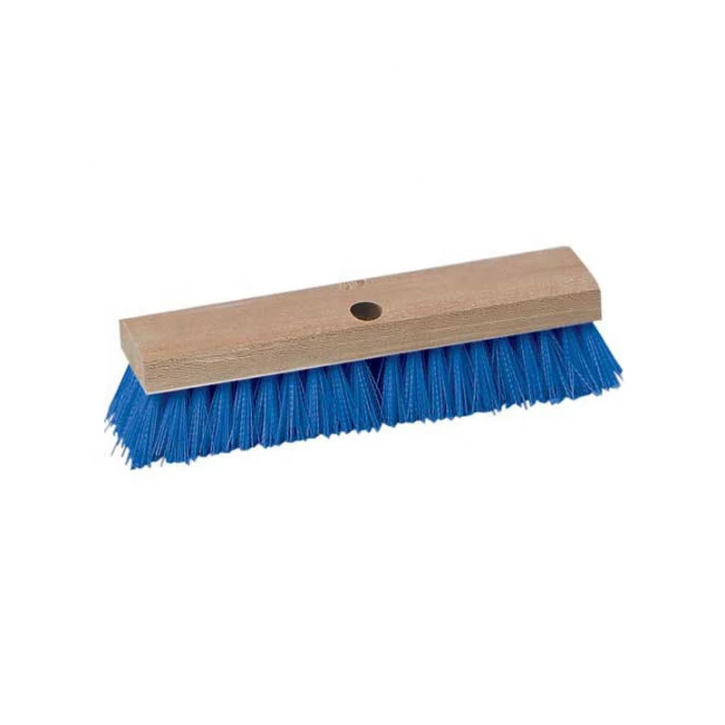 Wooden handle floor scrub brush for stubborn stains cleaning