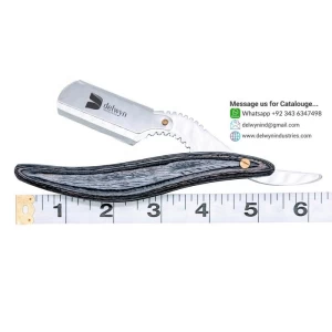 Wooden Steel handle barber shaving razors straight cut throat razors cheap private label logo razors