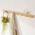Wooden Wall-Mount Coat Rack with 7 Metal Rail Hooks For Entryway, Bedroom, Bathroom, Kitchen, Natural