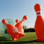 XIXI Outdoor Games Inflatable Skittle Bowling Alley Human Bowling Pins Sport Game For Sale
