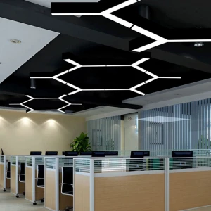 Y style high brightness personality office pendant lighting modern home office linear light led chandeliers