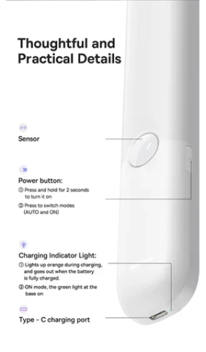 Youpin Night Light PIR Motion Sensor Wardrobe LED Light Bar Smart Cabinet Lighting Handheld Lamp USB Charging Series