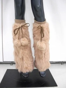 YR129 YR fur Free Size Real Rabbit Fur Leg Warmers Hot Sale