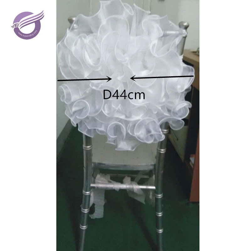 YT10278 decoration flower factory polyester wedding chiavari chair back flower sash