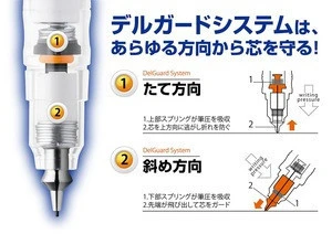 Zebra Mechanical Pencil DelGuard 0.5mm Black P-MA85-BK Made in Japan