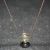 Import Zooying 8mm beaded  stainless steel pendant natural stone crystal necklace from China