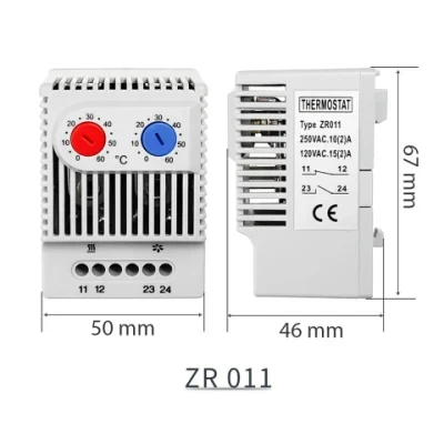 Zr011 Cabinet DIN Rail Mechanical Bimetal Thermostat