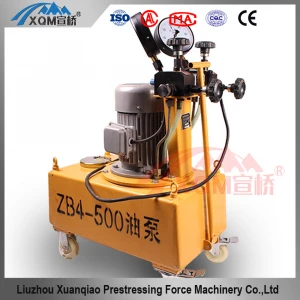 ZB4-500 model Post tensioning electric pump for prestressing tensioning projects manufacturing China