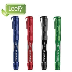 0055W  Leery black/red/green/blue 4 color dry erase free ink whiteboard marker set refillable