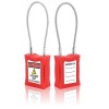 Copper Alloy material and Steel Cable LOTO Safety Padlock (205)