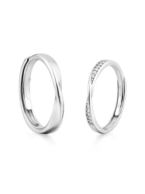 Mobius Ring 925 Silver Couple Rings