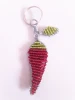 Wire beaded chilli Key rings