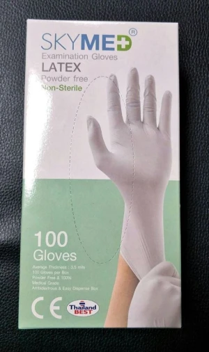 Disposable Latex Gloves Powder Free Latex Examination Gloves