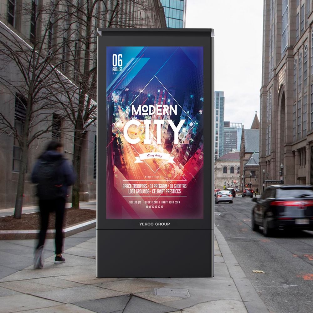 Buy Outdoor 75 Inch Lcd Advertising Player Touch Screen Digital Signage ...