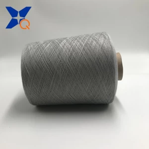 Ne32/2ply  30% high conductive stainless steel fiber blended with 70% polyester conductive yarn/thread/fabrics-XT11919