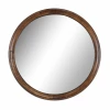 Round Wooden Circle Mirror wall mounted