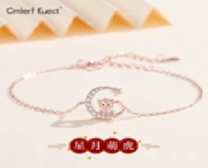 Cmierf Kuect Star and Moon Cute Tiger Bracelet CK-SS363M