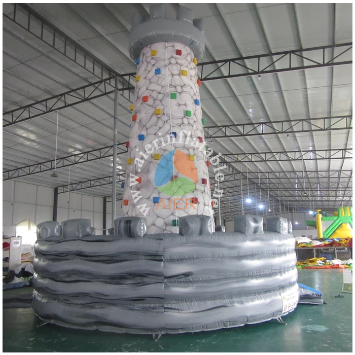 0.55mm PVC tarpaulin inflatable sport games inflatable rock climbing wall team play games for sale