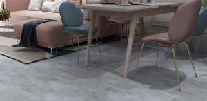 SPC Vinyl Plank Flooring 4mm Click Lock Stone Grain Anti-Slip Indoor Use For Sale