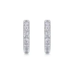 0.6CT Moissanite Hoop Earrings for Women, 925 Sterling Silver 18K White Gold Bracelet, D Color VVS1 Diamond Studs