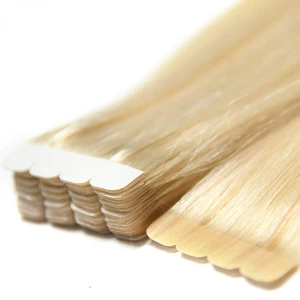 Audited supplier wholesale raw virgin mini tape human hair extensions remy cuticle aligned hair