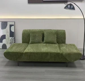 Green Chenille1 or 2 Seater Fold Arm Sofa Modern